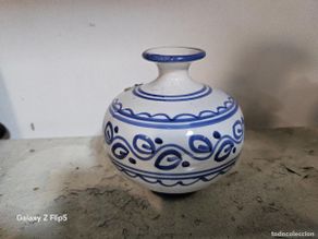Vintage: jarron de ceramica talavera